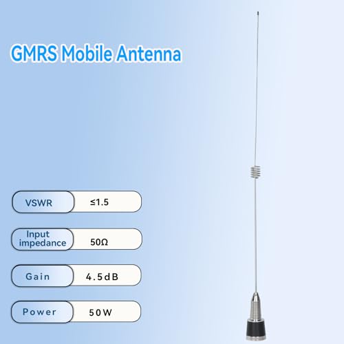 Antenne GMRS Retevis NMO robuste avec embase à ressort robuste - 5