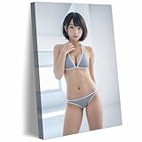 美しい女性ポスター セクシーなビーチスタイルと爽やかな夏の雰囲気が感じられるアートフレーム 自宅のリビングルームや寝室に最適なインテリアデコレーション-Framed-(60×90CM)