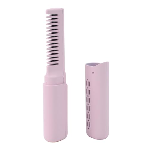 Mini plancha recargable inalámbrica para cabello morada miniatura 6