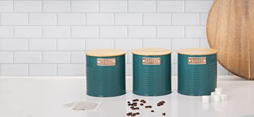 KitchenCraft Storage Canisters, Teal, 3 Pieces, Gift Boxed, 1 L - Image 3