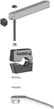 Magma T10-685 Dual Extended Horizontal Round Rail Mount For Magma Rectangular Grill and Fillet Table| Stainless Steel Boat Grill/Table Mount | 1-1/8 to 1-1/4 Dia |Boat Rail BBQ Clamp | Marine Access