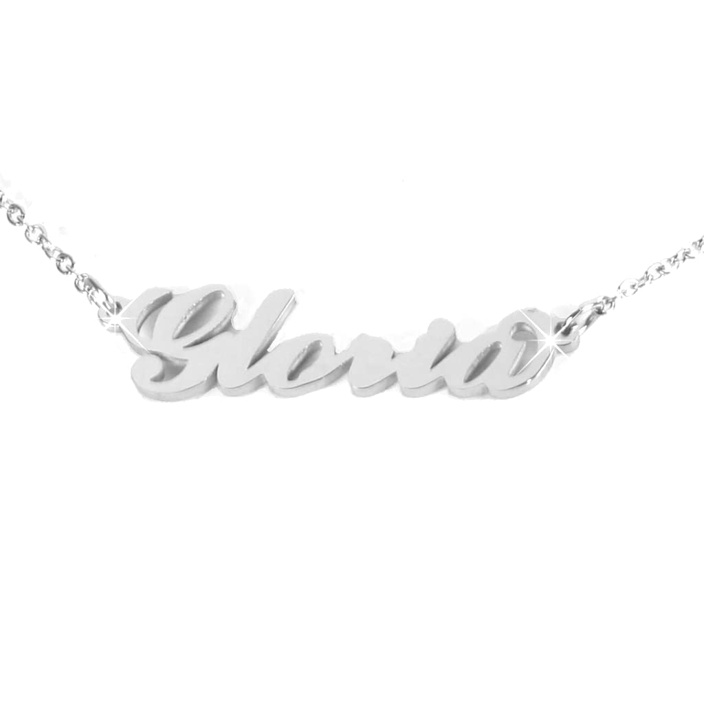 Flowers Collana Vari Nomi in Acciaio lucidissimo. Girocollo Collana con Nome Donna per Essere Sempre al Top. Scegli Il Tuo per Un Ottima Idea Regalo