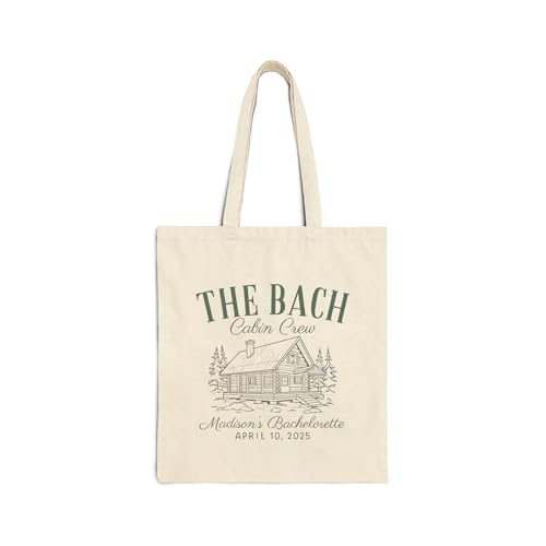 Custom Cabin Bachelorette Party Tote Bag, Lake Outdoors Bachelorette Canvas Bag Reusable, Camp Bachelorette Gifts Bag for Bridemaids, Camp Themed Totes for Bachelorette Party, Camp Crew Bags