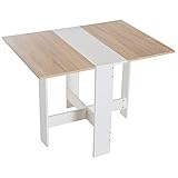 Raumsparendes Design: Die 2 teilige Tischplatte Ihres Beistelltischs lässt sich flexibel aufklappen. So haben Sie immer und überall den Platz, den Sie brauchen.