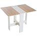 Produktbild HOMCOM Klapptisch Schreibtisch Arbeitsstation Beistelltisch Esstisch Spanplatte Eiche, Weiß L103 x B76 x H73,5 cm