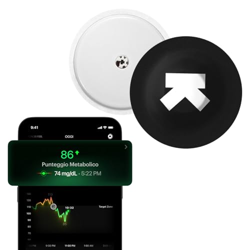 Ultrahuman M1 | Monitoraggio intelligente della glicemia tramite app | Ottimizza la tua dieta | Monitoraggio continuo della glicemia, sensori avanzati Freestyle Libre 2 Plus CGM (1 sensore)