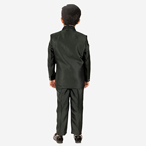 Image of Pro-Ethic Style Developer Boy's 5 Piece Suit Set | Coat, Pant, Tie & Shirt | Cotton Checked Pattern