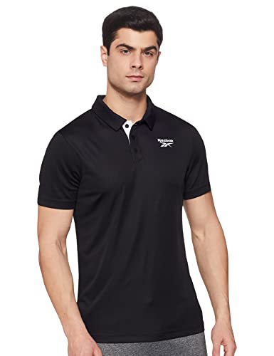 Image of Reebok Men's Solid Regular Fit Polo Shirts