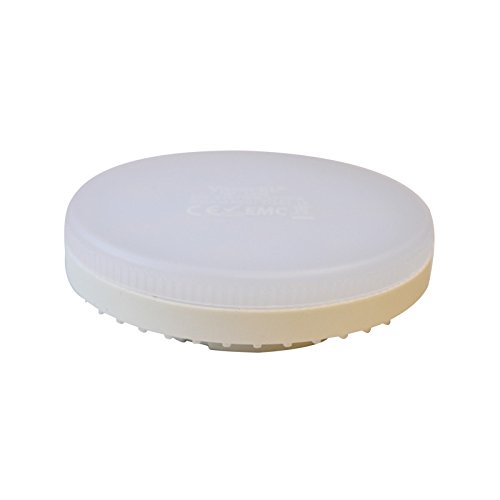 Vision-EL 77930 Ampoule LED 2700°K, Aluminium/PC, GX53, 6 W, Dépoli, (H x L)-Ø74 x 24 mm