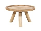 Vente-unique - Table Basse de Jardin Ronde en Teck D.55 cm- Naturel Clair - Tulum de MYLIA