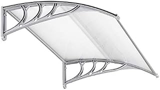 VINGLI 30" x 40" Window Awning Door Canopy Modern Polycarbonate Door Awning Silver