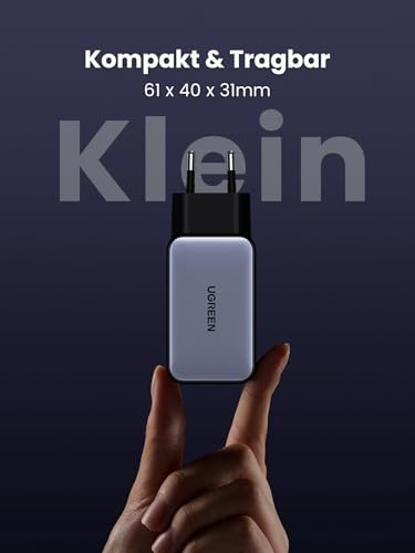 UGREEN Nexode 65W USB C Ladegerät, 3-Port, GaN Netzteil, PPS Charger 60W – Ansicht 6