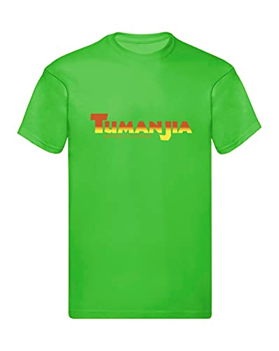 Social Crazy T-Shirt Uomo Cotone Basic Super vestibilità Top qualità - Tumanjia - Divertente Humor Made in Italy(S, Verde)