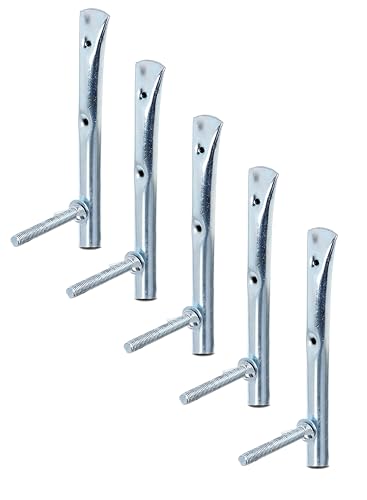 Alberts 855970 Felgenhalter | galvanisch blau verzinkt | Tiefe 100 mm | Höhe 200 mm | 5er Set