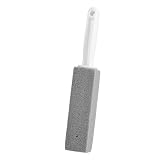 Bodhi2000 Pierre ponce Outil de nettoyage sans danger pour les animaux de compagnie Brosse WC pour enlever les taches d'eau dure Enlèvement des dépôts de calcium Manche long Poignée ergonomique