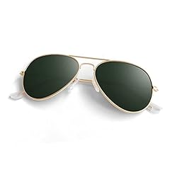 A Gold Frame/ Blackish Green Lens