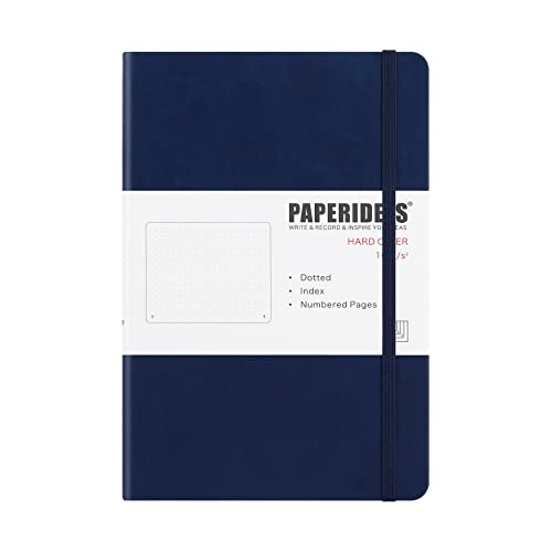 PAPERIDEAS ノート A5 ハードカバー (ドット, ネイビー)の商品画像（Amazon）