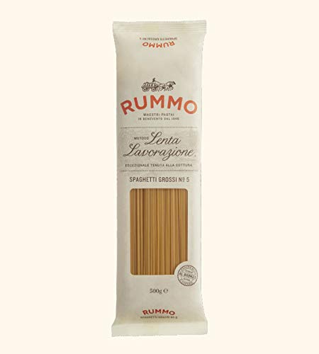 Rummo - Spaghetti Grueso n.5 Bronce Dibujado - 24 Paquetes de 500 g