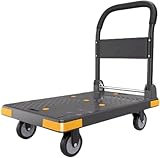 Robuster, faltbarer Trolley mit Schwenkrädern, tragbarer Wagen für Büroausrüstung, schwere Gegenstände und einfachen Transport, starker, leichter und vielseitiger Allzweckwagen