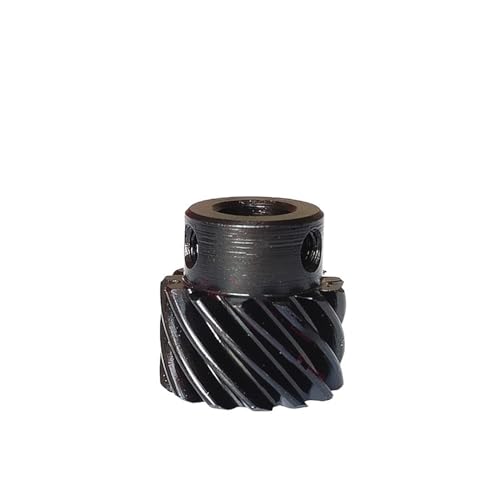 Bevel Gear Pinion Hardware Mechanical 8mm 1mod Helical Gear 1M13Teeth T Spiral Pinion Interlaced 45 Degree Helical Steel Gear(13Teeth Left Spiral)