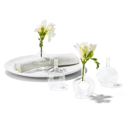 Two's Company Sitting Pretty Set Of 4 Vase Napkin Ring #TOP1