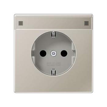 Prise Schuko 16 A Jung AL 1520 Kina D en acier inoxydable durable de style épuré