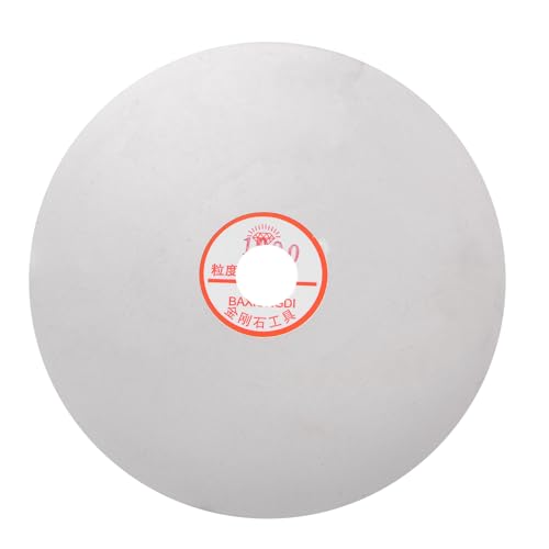 sourcing map Diamond Sanding Grinding Disc, 8-Inch (200mm) Grit 1000 1" Arbor Hole, Flat Lap Disk Polishing Discs Abrasive Wheel for Gemstone Tile Porcelain Glass Stone Metal