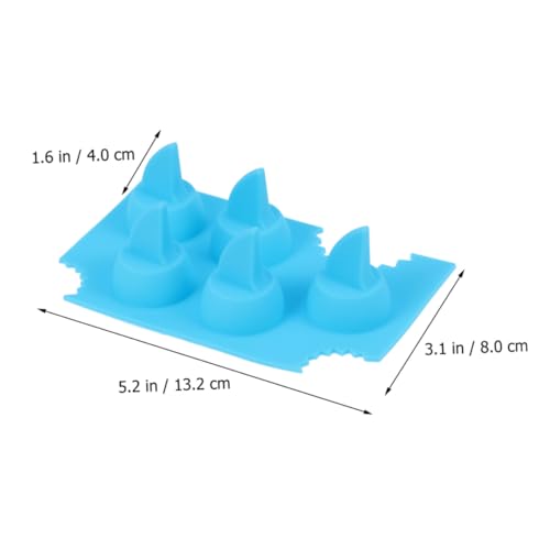 Molde para cubitos de hielo de silicona en forma de aleta de tiburón miniatura 2