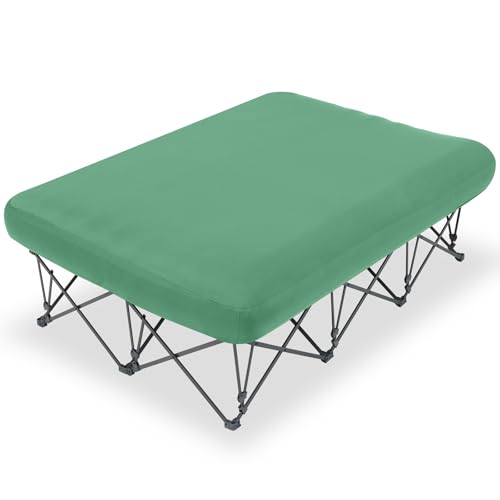Image of KAMPKEEPER Camping Cot,Camping Cots for Adults,Folding Camping Cot with Inflatable Air Mattress and Carry Bag,for Outdoor Travel Camp Beach Vacation (not Included The Airpump)