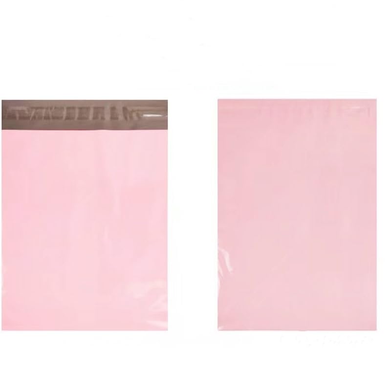 Sacs postaux, Lot de 50 Sacs postaux Roses en polyéthylène, étanches et Auto-adhésifs, de Plusieurs Tailles(40x55cm 50pcs)