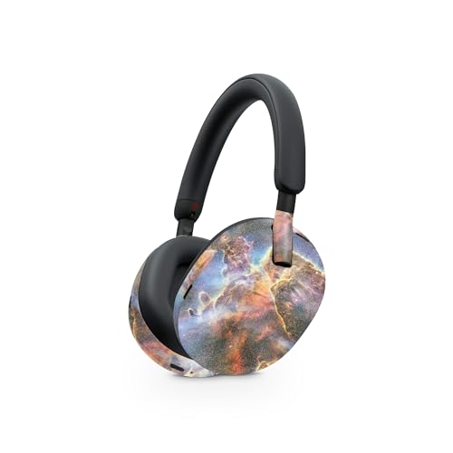 Image of MightySkins Glossy Glitter Skin Compatible with Sony WH-1000XM5 Headphones - Golden Nebula | Protective, Durable High-Gloss Glitter Finish | Easy to Apply