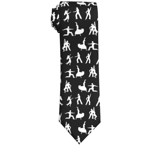 WILL BUDXEG Ballroom Dancing Dance Music Mens Novelty Necktie Ties Funny Neckties Fashion Neck Ties