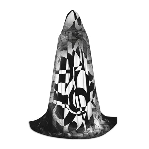 Cape à capuche musique longue chaude ado costume sorcière vampire