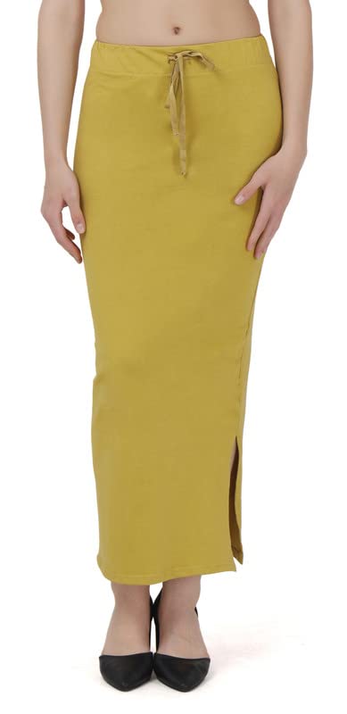 Image of Lycra Blend Cotton Saree Shapewear Petticoat for Women and Girls, Skirts Shapewear Dress for Saree
