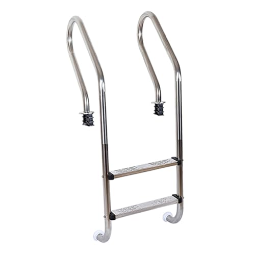 Escalera para piscina de acero inoxidable 2 peldaños miniatura 1