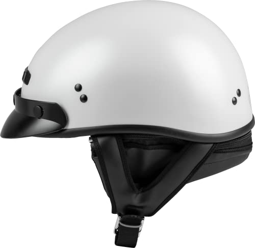 Gmax Gm-35 Motorcycle Street Half Helmet (Pearl White, Medium) #TOP3
