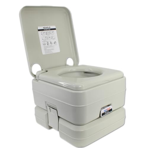 SEAFLO Vaso sanitário portátil para trailers, barco e acampamento (2,6 galões)