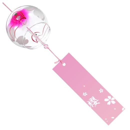 1Pc Memorial Wind Chimes Glass Wind Chimes Japanese-Style Wind Chime Simple and Beautiful Label Pendnat Chimes Wind Bells Garden Chimes