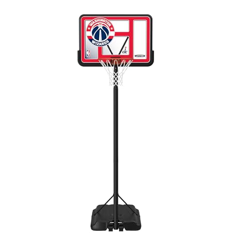 Image of Lifetime NBA Washington Wizards Portable Basketball Hoop, Adjustable Height 7.5-10 Ft, 44 Inch Shatterproof Fusion Backboard, Base with Wheels