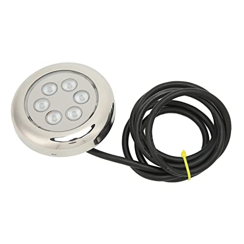 Luz LED Marina,IP68 Resistente Al Agua 316 Acero Inoxidable con 6 Perlas de Lámpara LED,12 24 V 1, 5 M Luz de Pesca Nocturna para Caravanas,Vehículos Recreativos,Barcos,Techos de(RGBW/22, 5 W)
