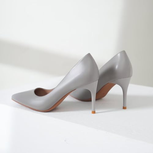 Image of Women's Low Kitten Heel Pumps Classic Fashion Dress Pumps Simple Heeled Shoes for Office Work