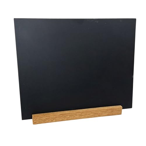 SHINEOFI Petit Tableau Noir en Bois 20x30 Cm Support en Bois de Noyer, Panneau à Craie Réutilisable, pour Bar, Café et Restaurant, Ardoise de Table Polyvalente pour Menus et Communications