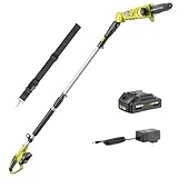 SEYVUM Pole Saw 8-Inch Cordless Pole Saws for Tree Trimming, 15FT Max Reach, Auto Oiling, Multi-Angles, Tool-Free Tensioning Electric Pole Chainsaw, 2.0Ah Battery and Charger Included