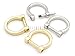 CRAFTMEMORE D-Rings with Closing Screw Shackle Key Holder Horseshoe U Shape Dee Ring DIY Leather Craft Purse Replacement for 1/2 Inch Strap 4 pcs (Silver)