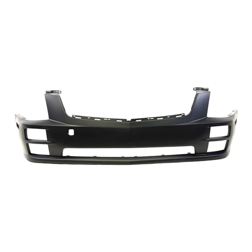 Image of FitParts Compatible with Cadillac STS 2005-2007 Front Bumper Cover | Primed, Without Headlight Washer Holes, Without headlight washer, Ready to Paint, OEM 12335935, GM1000756