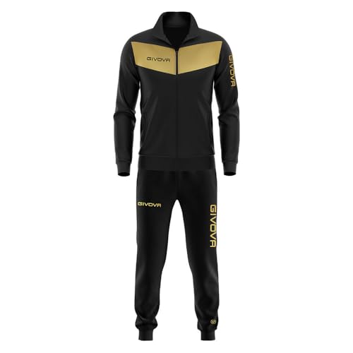 GIVOVA Tuta Visa TRIACETATO Nero/Oro Tg. L