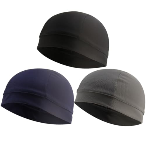3pcs Cycling Inner Cap Polyester Sweat Absorbent under Helmet Liner