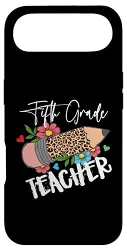 Fifth Grade Teacher Leopard Pencil 5th Grade Women Teacher Case for iPhone Air