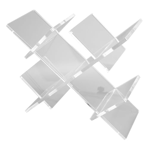 Soporte para botellas de vino de acrílico transparente para 5 botellas miniatura 7