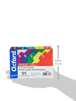 azページ Oxford Poly Index Card Guides- A-Z or Monthly, 4x6, 5 Tab